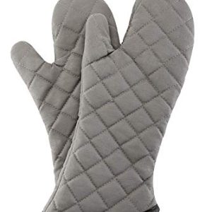 ARCLIBER Oven Mitts 1 Pair of Terry Cloth Lining - Heat Resistant Kitchen Gloves,Flame Oven Mitt Set,15 Inch